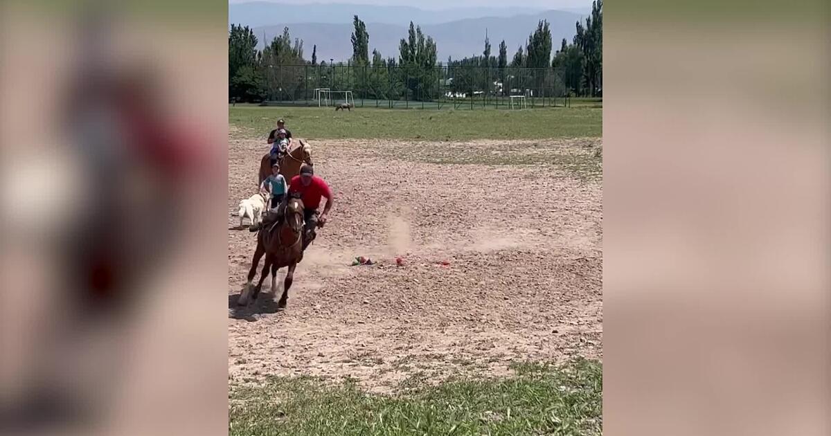 Nomádske hry v Kirgizsku sú naozaj drsné Dva tímy na koňoch sa bijú o