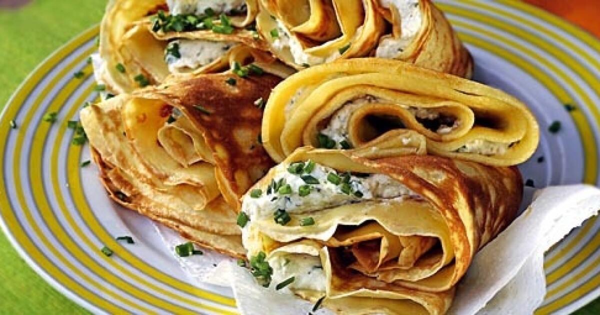 Palacinky so syrom a s pažítkou