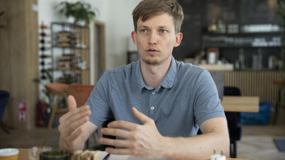 The picture shows analyst Juraj Melichár, an expert in energy and ecology.