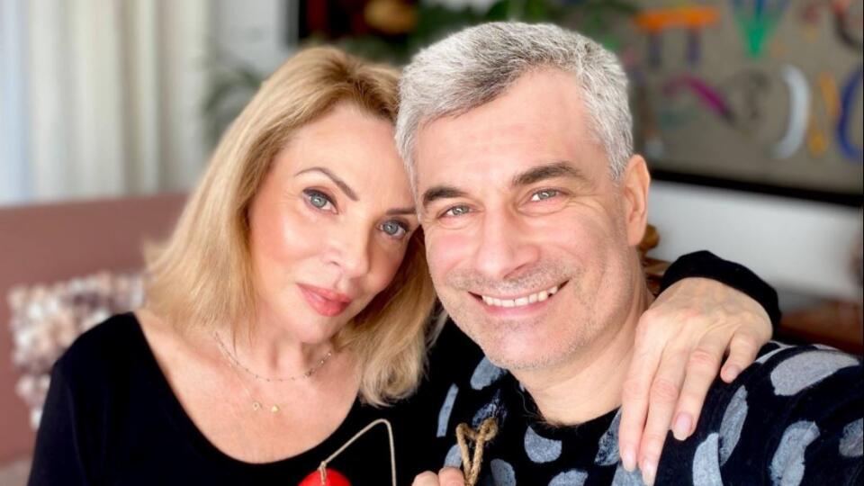 Zaľúbenci Zdena Studenková a Braňo Kostka počas tohtoročného Valentína.
