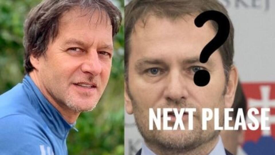 Paľo Habera zverejnil fotku Matoviča s nápisom "Next please" (v preklade: Ďalší, prosím)