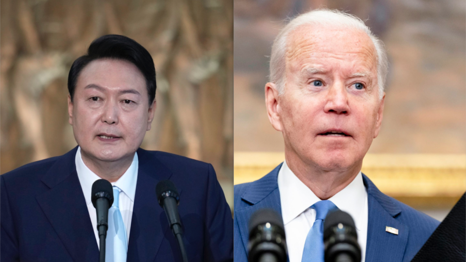 Prezidenti Joe Biden a Jun Sok-jol