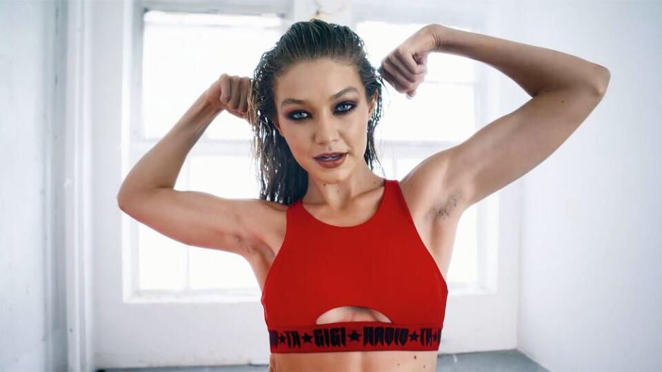 Gigi Hadid LOVE
https://www.youtube.com/watch?time_continue=17&v=-GvVeT7pNT8
Credit: LOVE/YouTube
