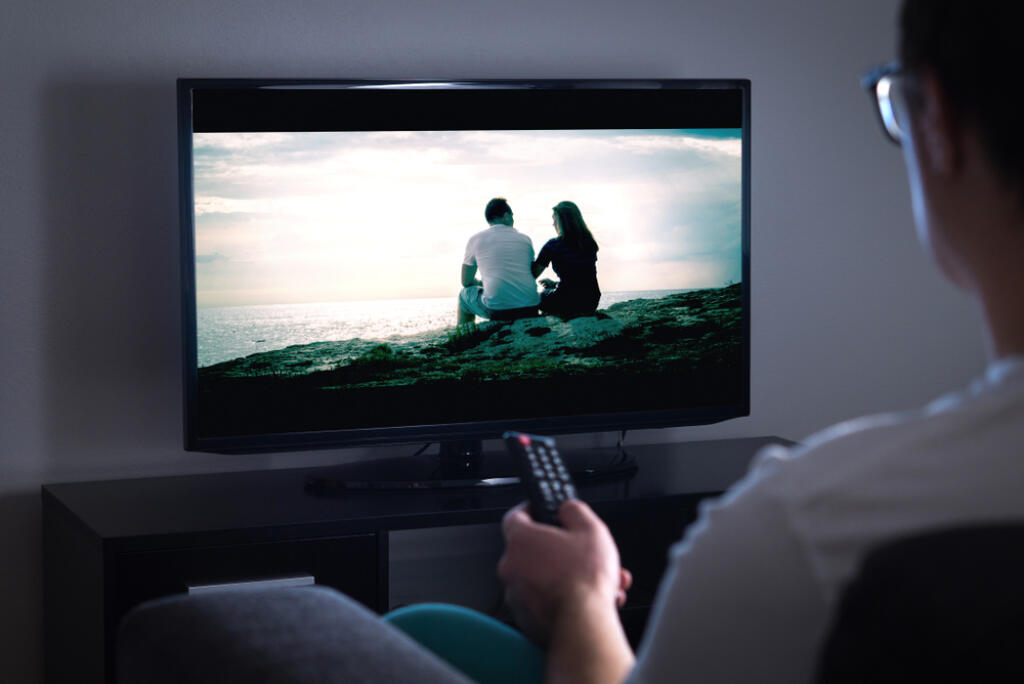 Man,Watching,Tv,Or,Streaming,Movie,Or,Series,With,Smart