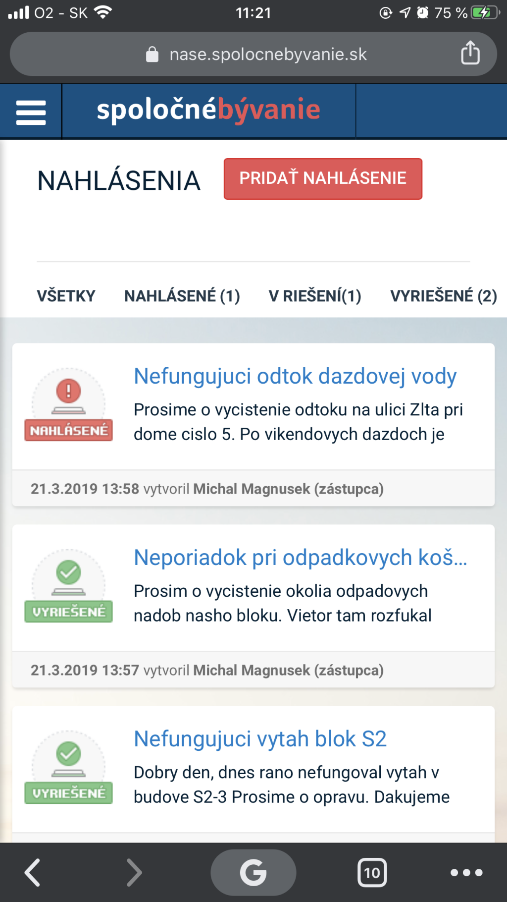 A takto vyzerá aplikácia v plnej prevádzke. Nájdete v nej všetko, čo potrebujete vybaviť v súvislosti so správou bytovky.