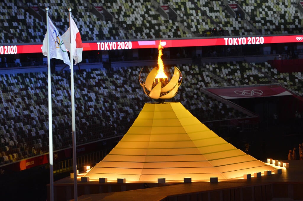 Olympijský oheň na XXXII. letných olympijských hrách v Tokiu,