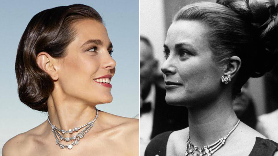 Náhrdelník po babke: Diamantový náhrdelník Cartier dostala Grace Kelly ako svadobný dar.