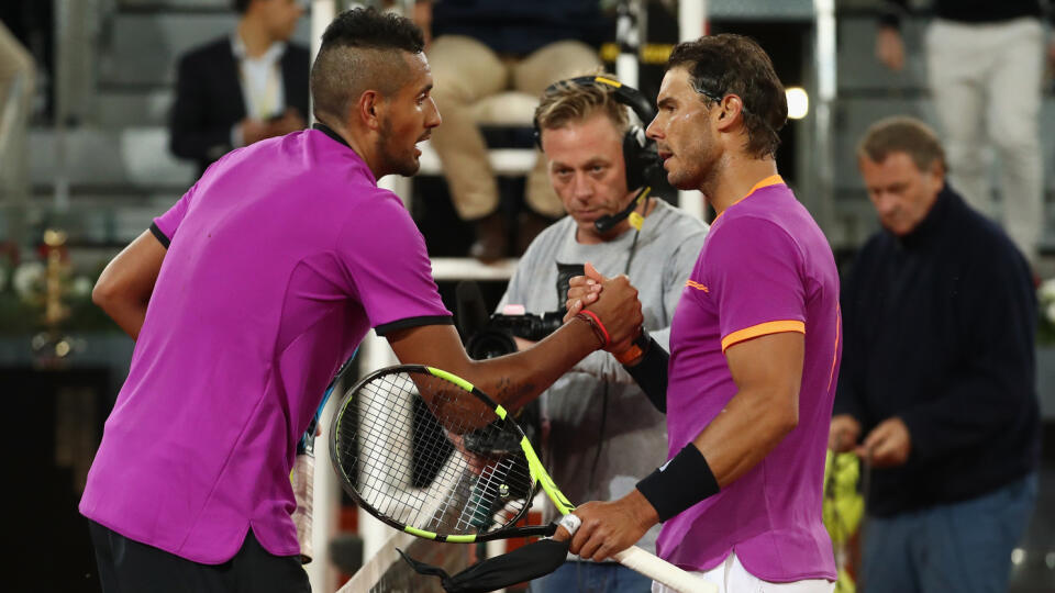 Nick Kyrgios a Rafael nadal.