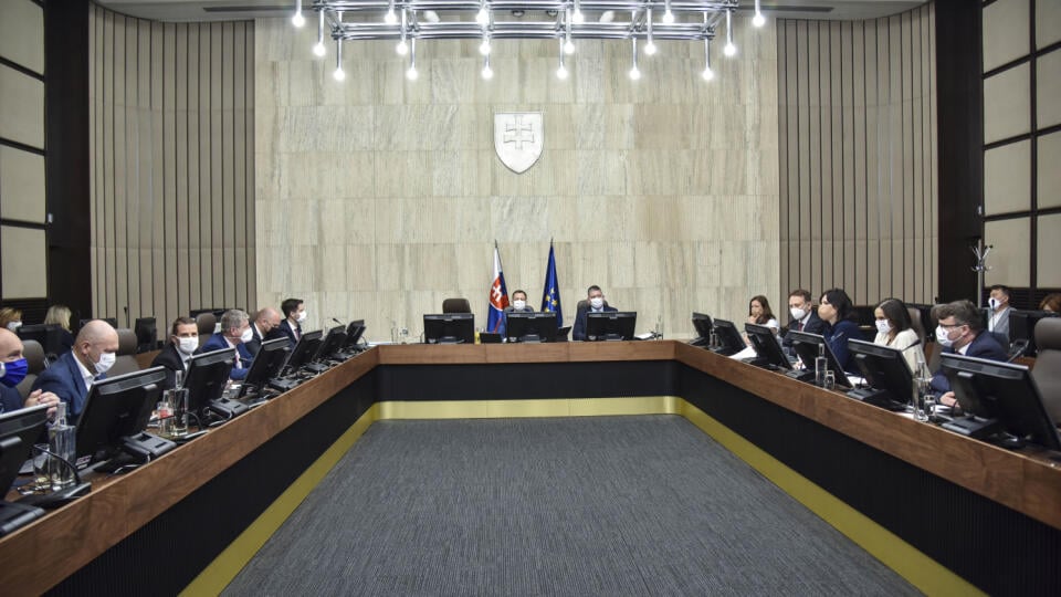 Snímka z rokovania 15. schôdze vlády SR 9. júna 2021 v Bratislave. FOTO TASR - Pavol Zachar