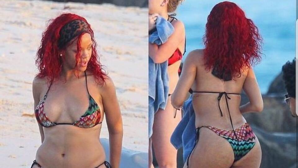 Bikiny čo najmenšie: Speváčka Rihanna s kyprými tvarmi.