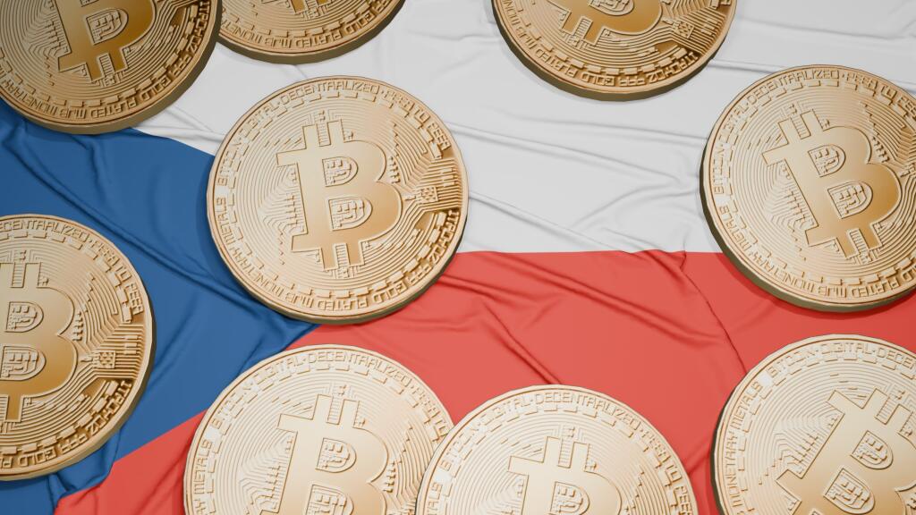 Several,Bitcoins,Are,Laid,Out,On,The,Flag,Of,Czech