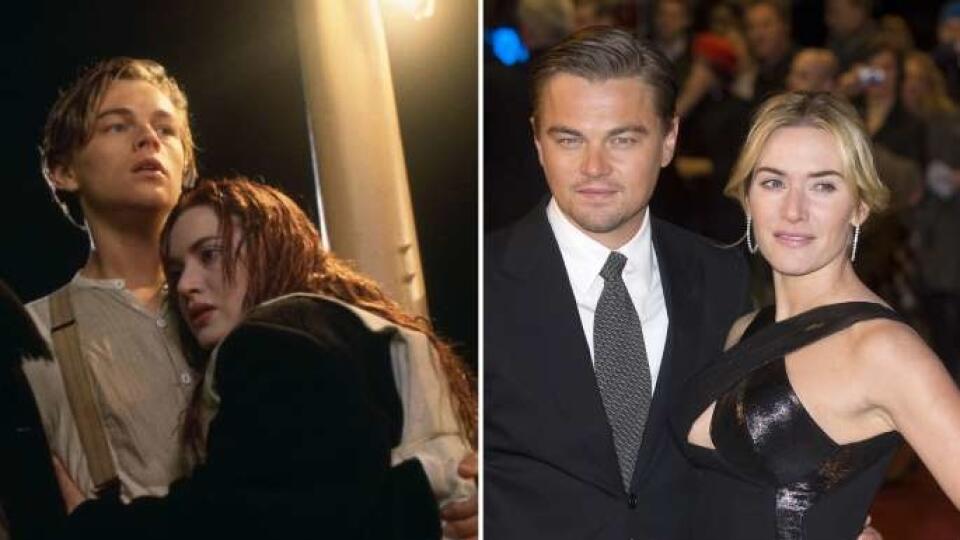 Kate Winslet a Leonardo DiCaprio (Titanic)