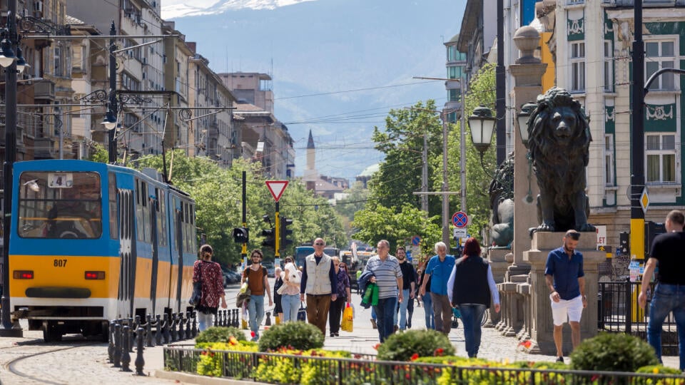 Sofia,,Bulgaria,-,April,21:,Sofia,Tramway,Network,In,Sofia,