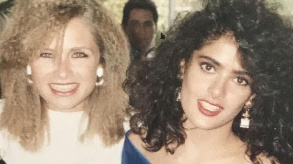 Mladá Leticia so Salmou Hayek
