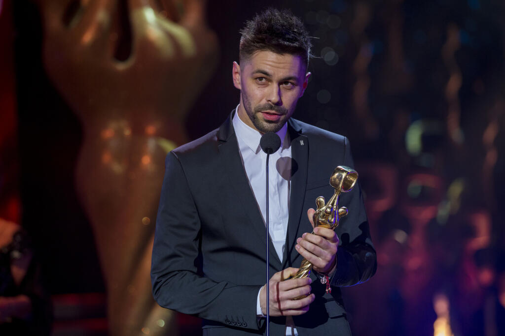 Adam Ďurica počas galavečera OTO 2017.