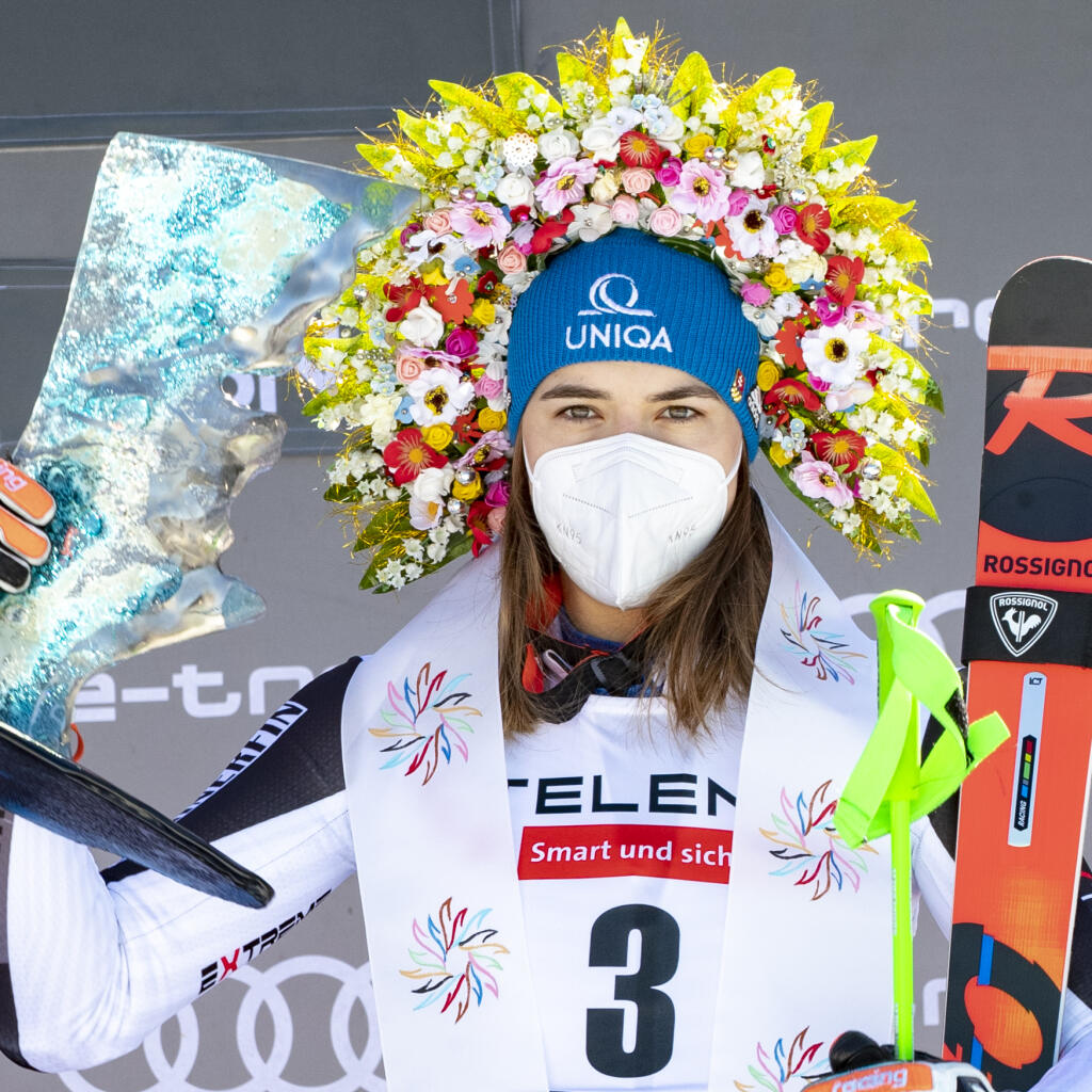 Audi FIS Ski World Cup JASNÁ. Obrovský slalom žien. Na snímke je víťazka Peetra Vlhová.