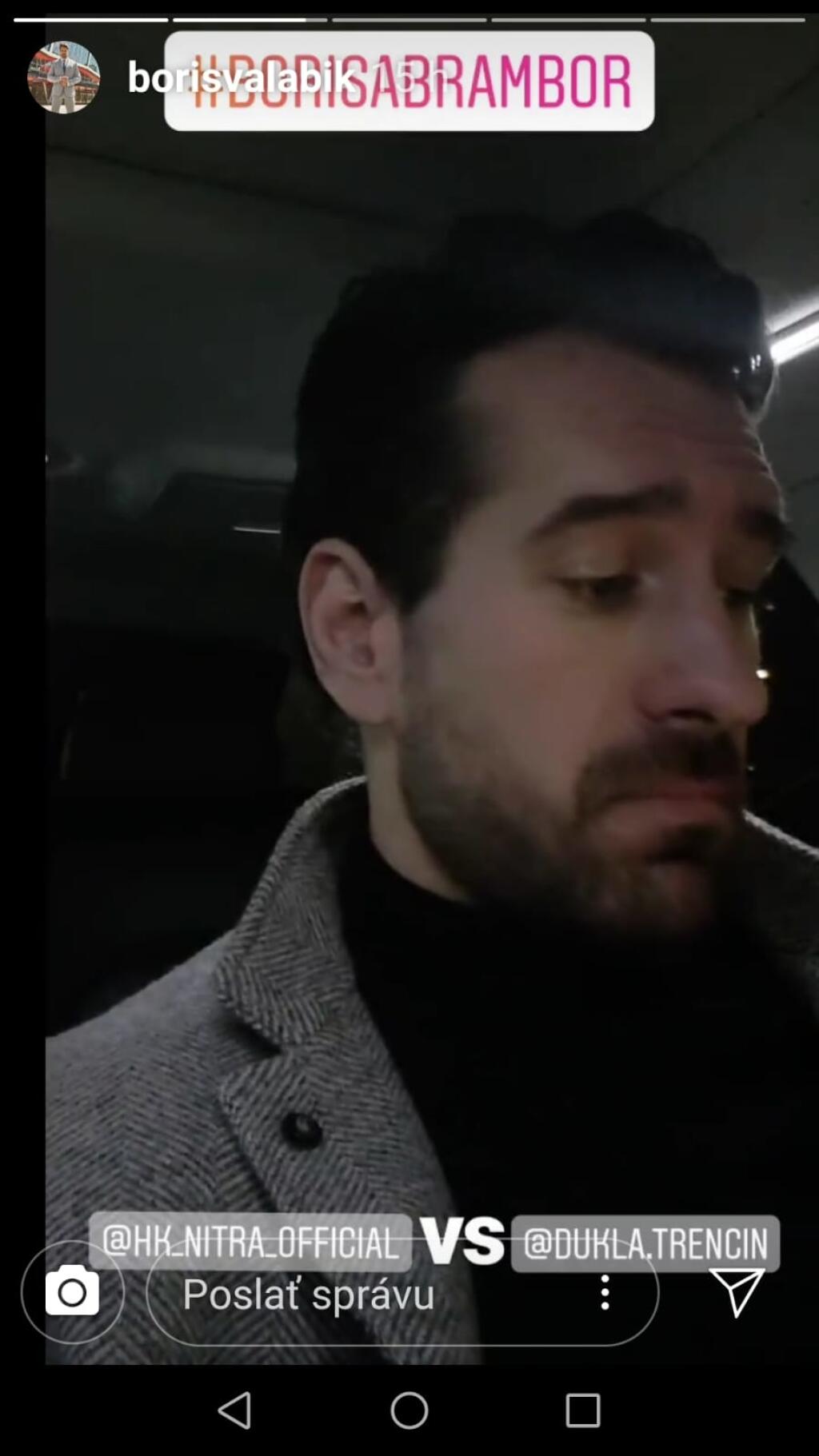 Boris Valábik tesne pred výzvou. Na svojej story na sociálnej sieti instagram priznal svoju veľkú trému.