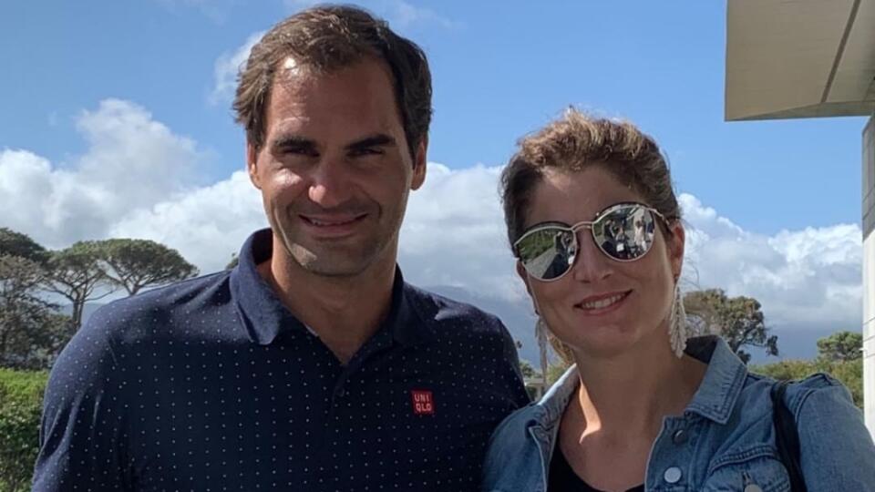 Roger Federer s manželkou Mirkou