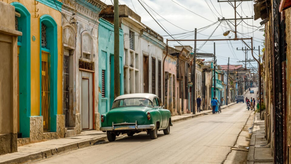 Old,Living,Houses,Across,The,Road,In,The,Center,Of