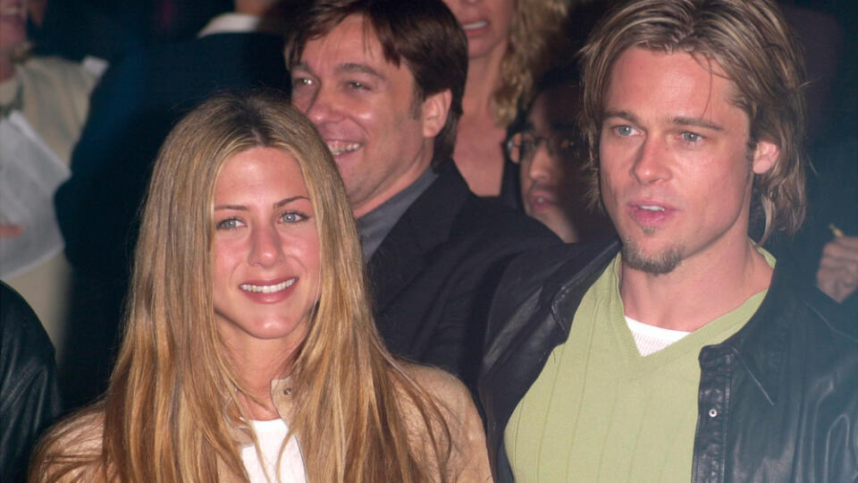 14mar2000:,Actress,Jennifer,Aniston,&,Actor,Boyfriend,Brad,Pitt,At