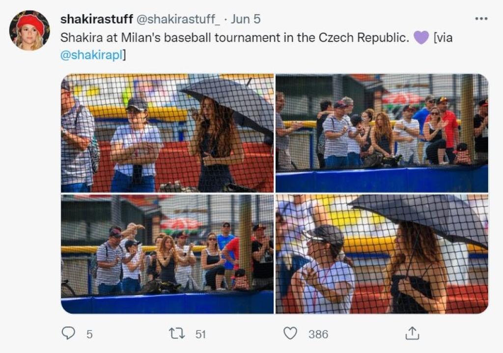 Shakira a Pique sa objavili v Česku v Hlubokej nad Vltavou, kde ich syn Milan hral bejzbalový turnaj za Katalánsko. Zmierenie sa však nekonalo, párik sledoval zápasy každý na inom mieste. Scenár sa teda zopakoval aj tentokrát.
