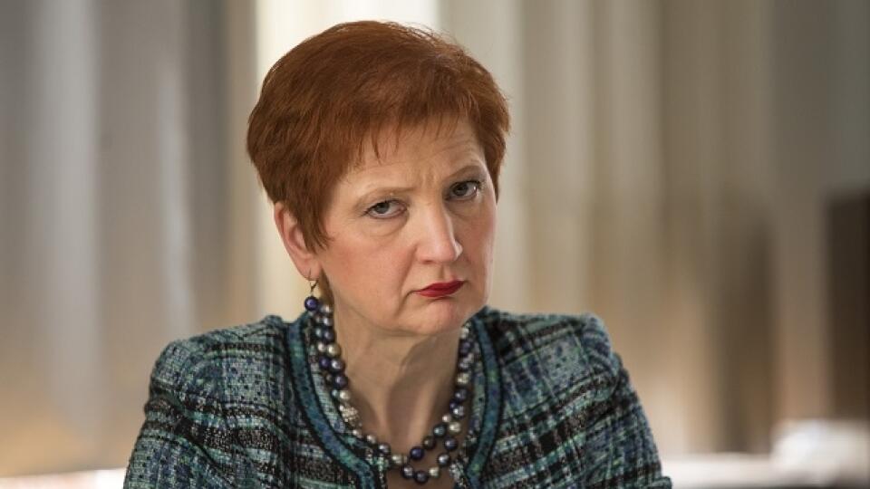 Na snímke riaditeľka Potravinárskej komory Slovenska (PKS) Jarmila Halgašová na tlačovej konferencii na tému: Prezentácia prieskumov agentúry GfK Slovakia zrealizovaných pre PKS, 3. mája 2016 v Bratislave. FOTO TASR - Jakub Kotian