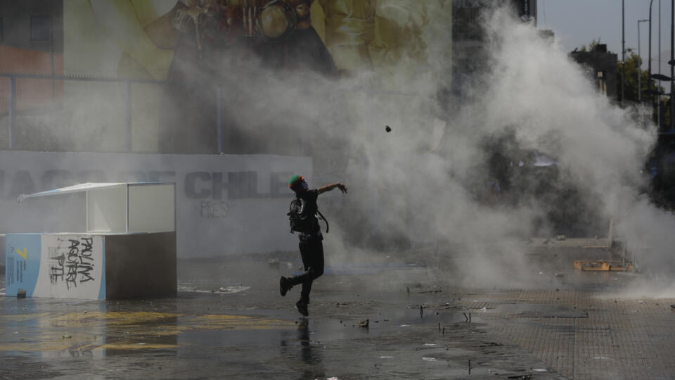 Students' march in Santiago