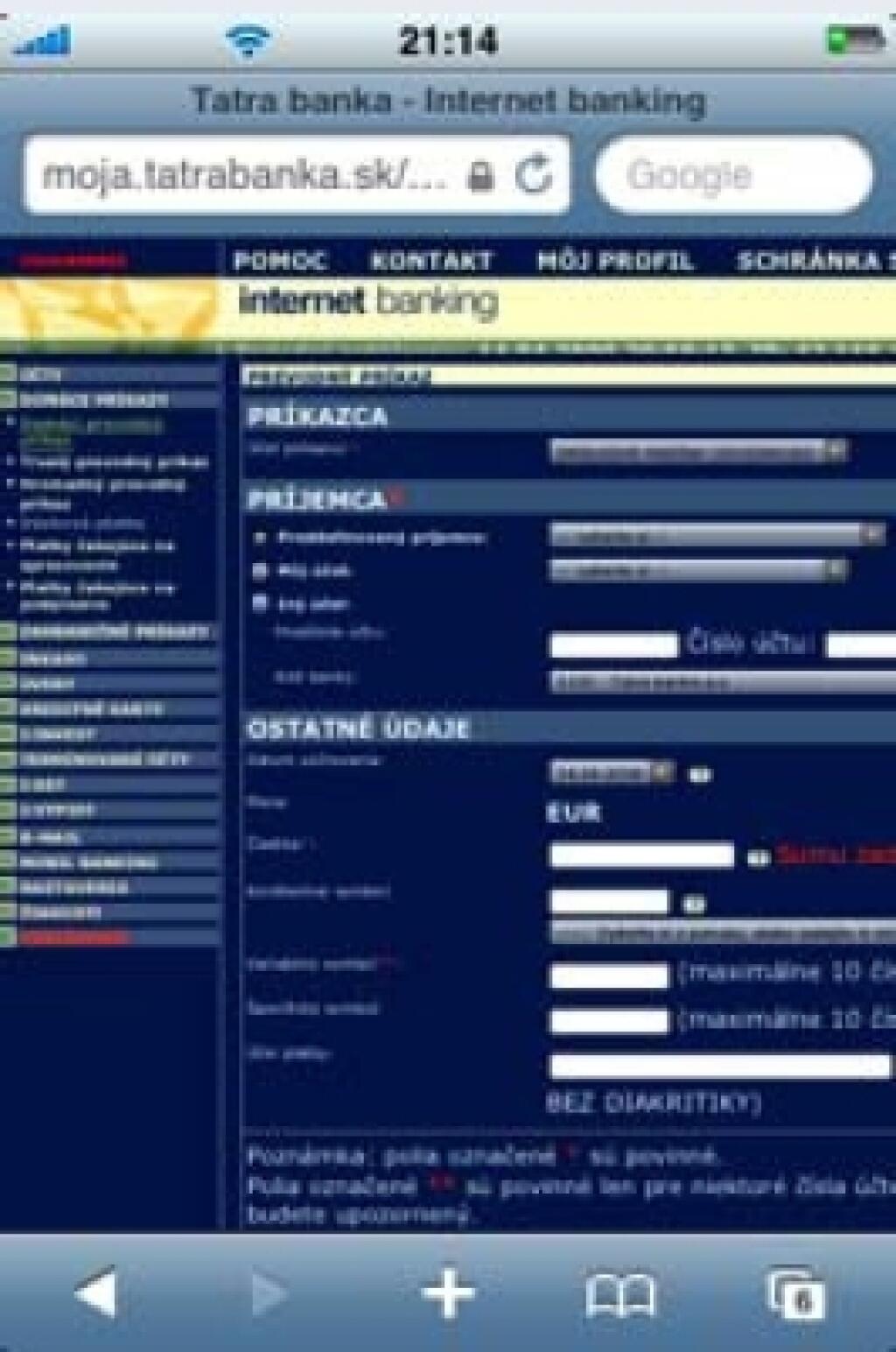 Tatra banka má internet banking pre iPhone | TREND