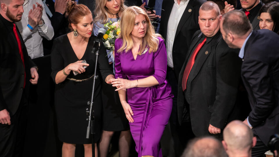 Druhé kolo prezidenskych volieb v štábe Zuzany Čaputov. na fotke Zuzana Čaputová