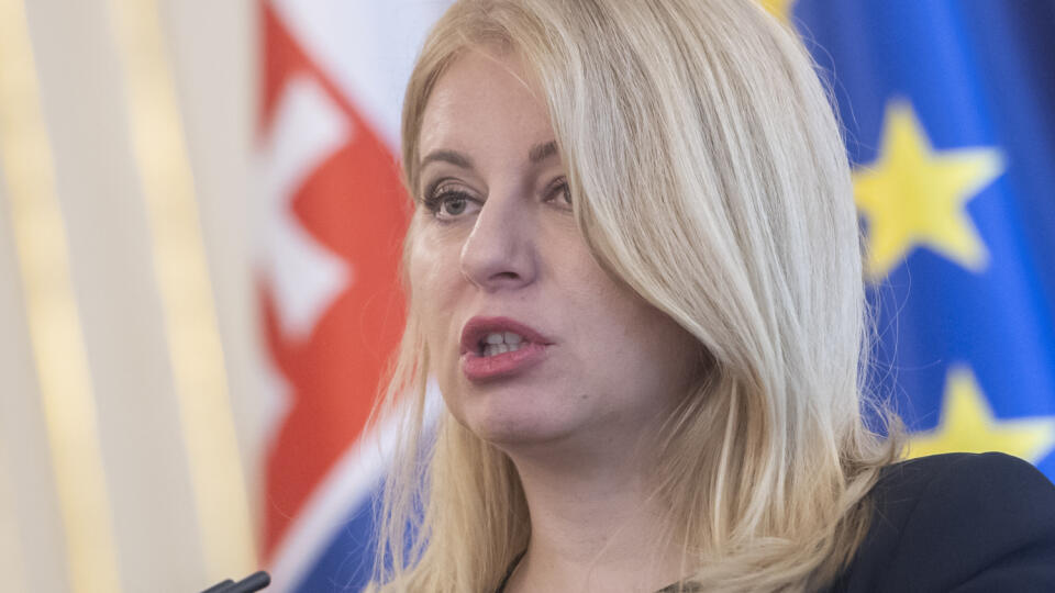 Na snímke prezidentka SR Zuzana Čaputová počas menovania rektoriek a rektorov štyroch vysokých škôl v Bratislave 23. júna 2022. FOTO TASR - Martin Baumann