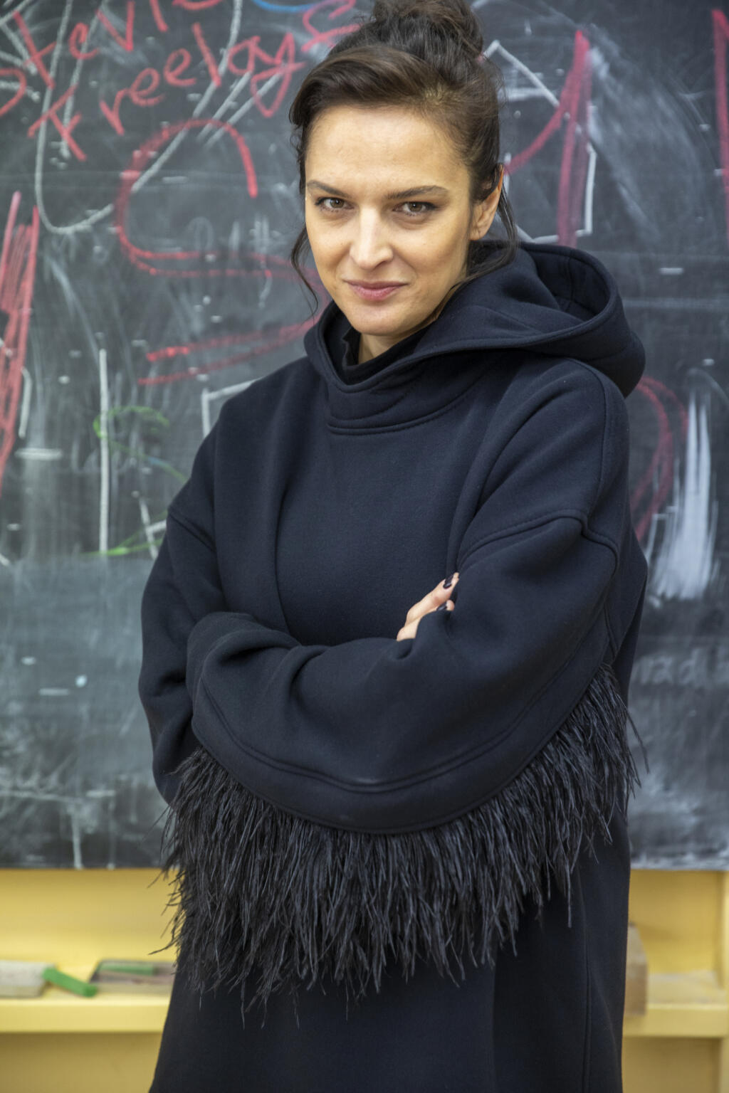 Povedz to nahlas-Teleráno Markíza pred Polygrafickou školou v Bratislave.
Na snímke Jana Kirschner.