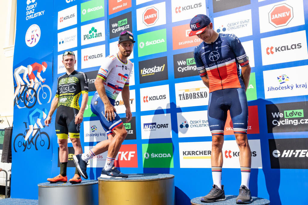 Spoločné Majstrovstvá Slovenska a Česka v cestnej cyklistike. Na snímke je Peter Sagan.