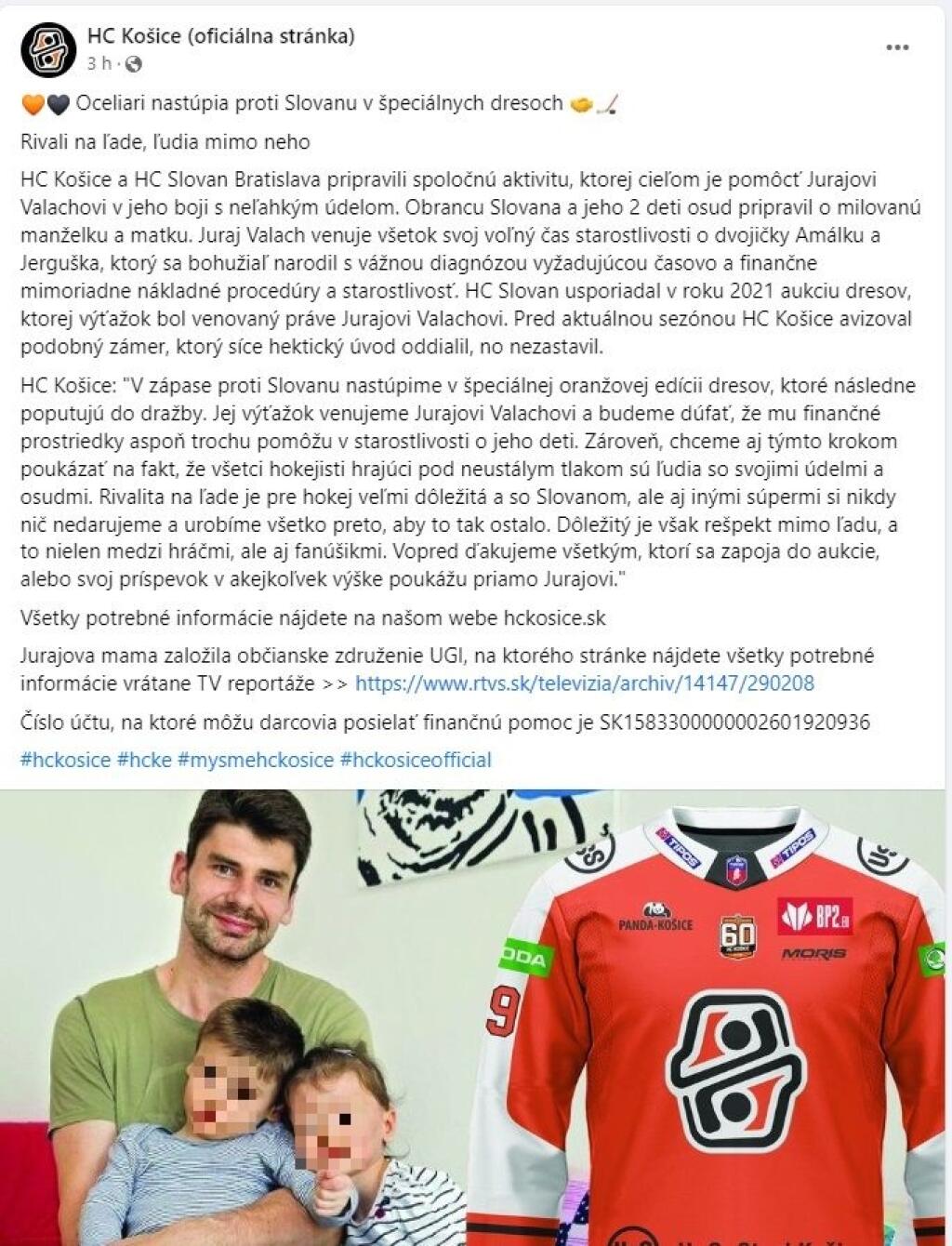 Dresy pôjdu do dražby, aby pomohli Jurajovi a jeho deťom.