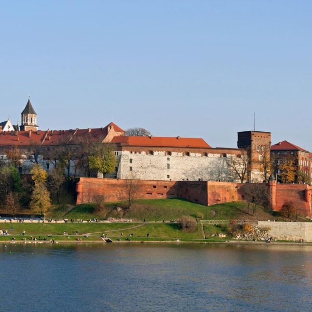 Krakovský hrad Wawel - sídlo poľských kráľov.
