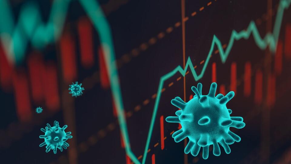 Graphs representing the stock market crash caused by the Coronavirus