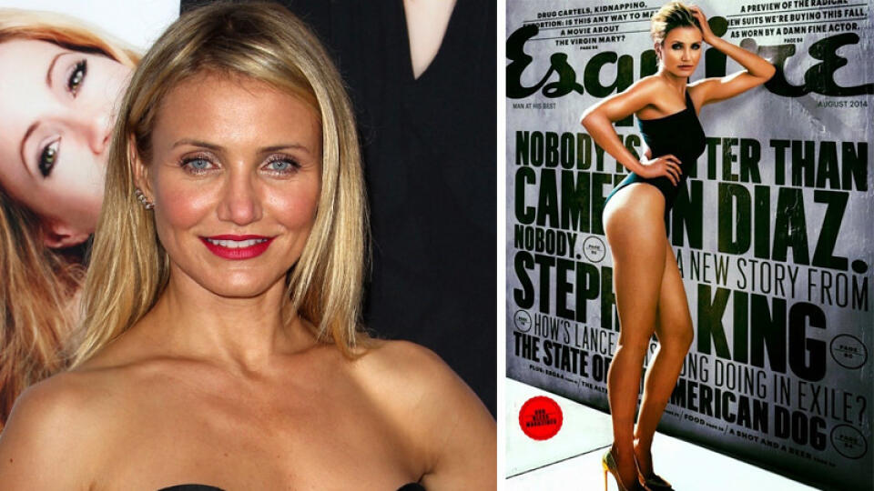 41-ročná Cameron Diaz na titulke známeho magazínu zažiarila so štíhlymi dlhými nohami.