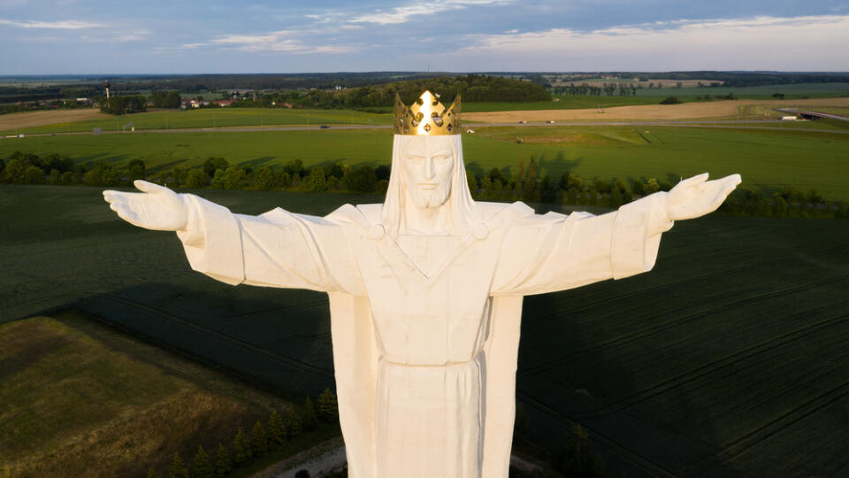 Aerial,View,Of,The,Statue,Of,King,Jesus,Christ,In