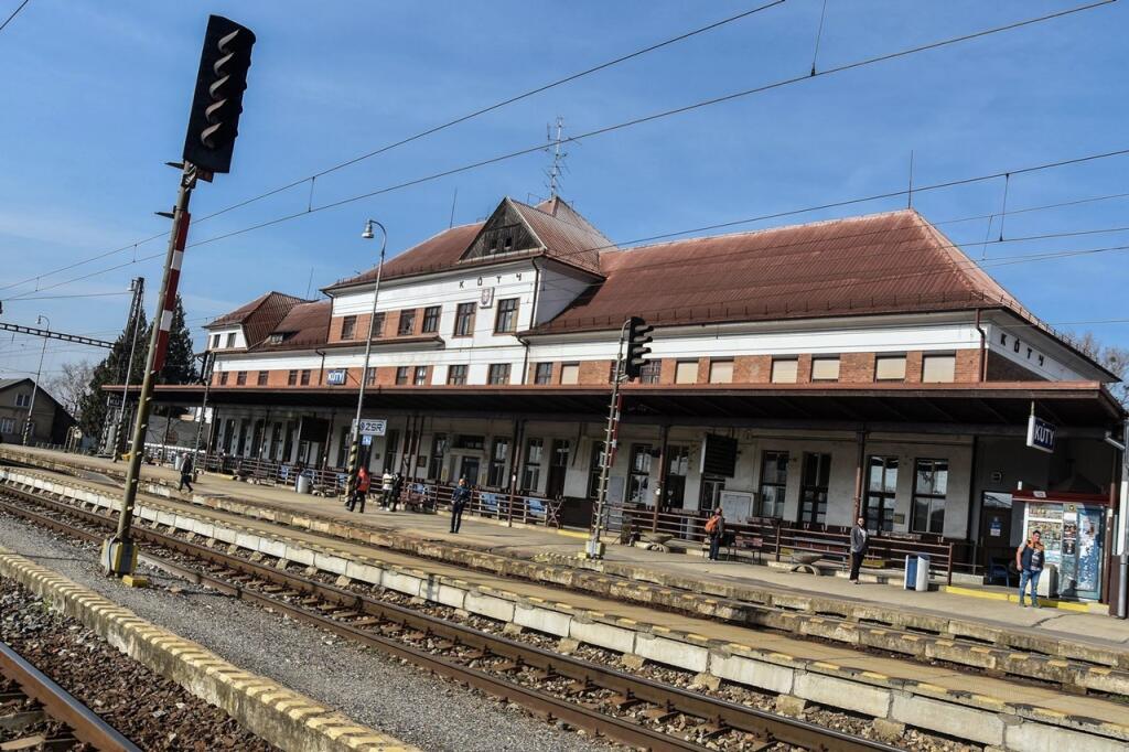 Železničná stanica v obci Kúty