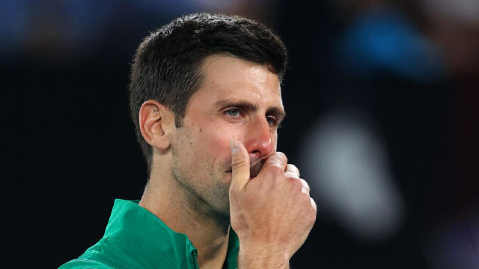 Novak Djokovič počas AO v roku 2020.