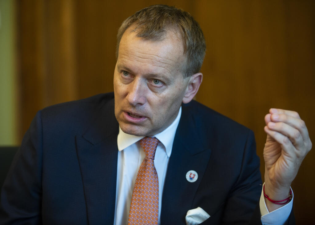 Na snímke predseda NR SR Boris Kollár (Sme rodina) počas rozhovoru pre Tlačovú agentúru SR 13. júna 2020 v Bratislave. FOTO TASR - Jakub Kotian