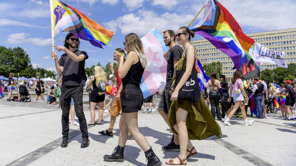 Na Námestí slobody sa aj tento rok zhromaždili podporovatelia LGBTI+ komunity.