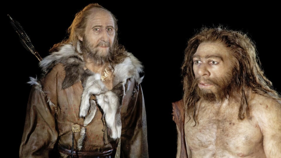 Neandertálec a Homo sapiens. Aj keď sme sa dokázali pomerne ľahko krížiť, hybridy nefungovali optimálne.