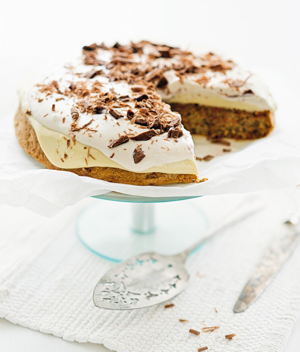 MRKVOVÁ TORTA S TVAROHOVÝM PUDINGOM