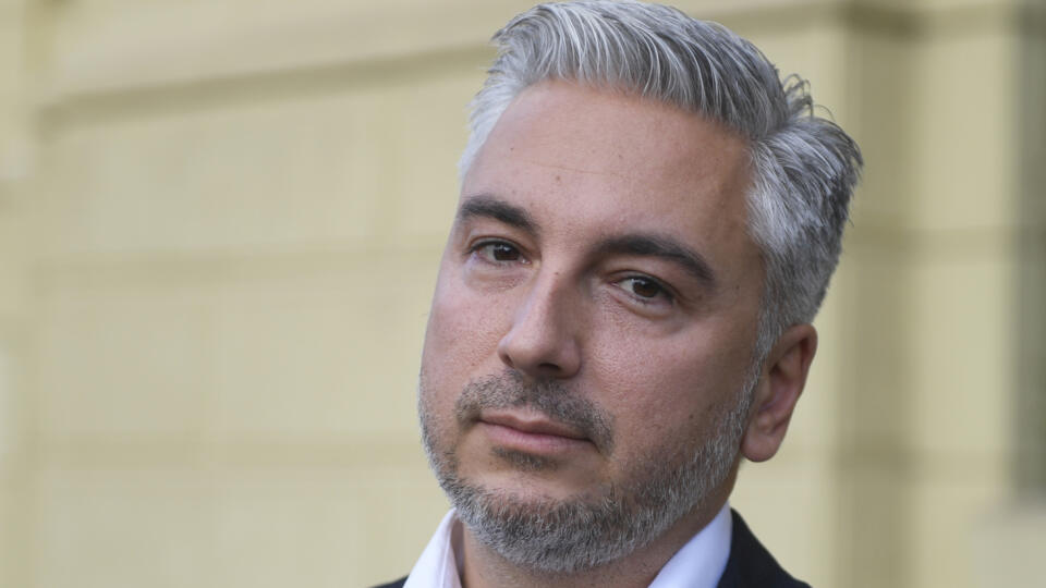 Na snímke predseda Košického samosprávneho kraja (KSK) Rastislav Trnka počas tlačovej konferencie v Košiciach 21. februára 2023. FOTO TASR - František Iván