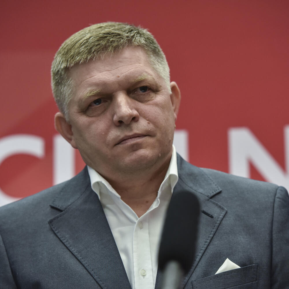 Predseda strany Smer-SD Robert Fico počas tlačovej konferencie. Vyjadroval sa na nej k situácii v strane, ale aj celkovo v krajine.