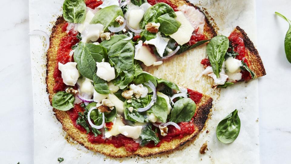 Karfiolová pizza s kozím syrom