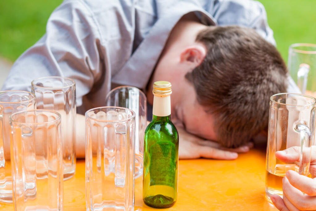 Young,Man,Drank,Too,Much,Wine,And,Beer