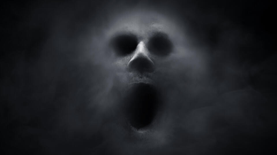 Scary,Ghost,On,Dark,Background