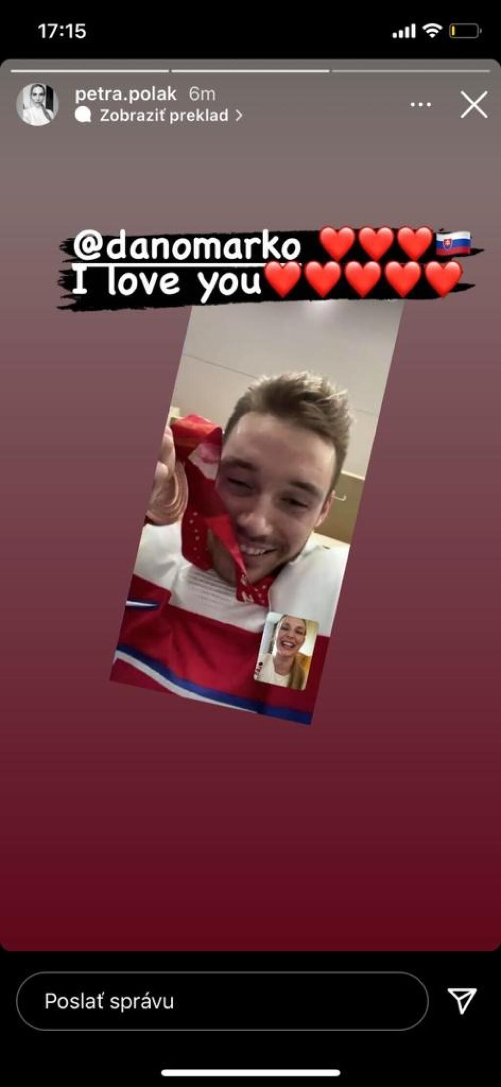 Priateľka Marka Daňa sa takto vytešovala.