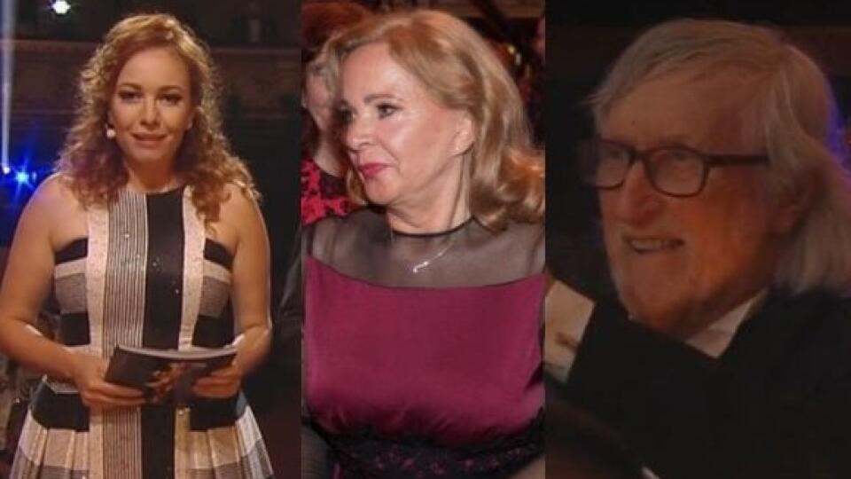 Vera Wisterová, Kamila Magálová a Juraj Jakubisko bez rúška.